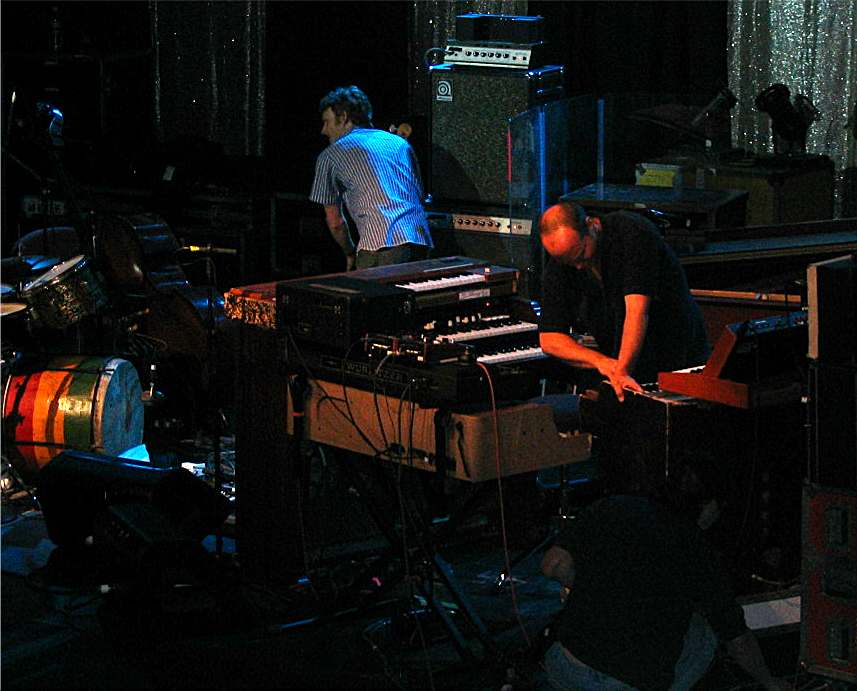 Medeski, Martin, & Wood at soundcheck