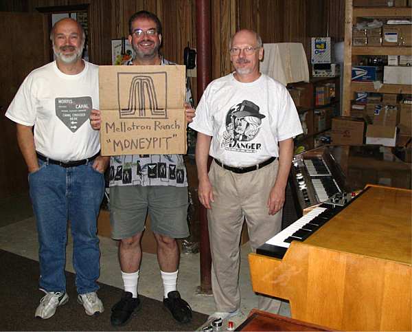 Jerry, Dave, and Bernie at the Mellotron Ranch