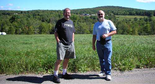 Dave and Jerry taking in Vermont scenery
