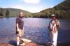 Dave and Bernie at Metcalf Pond