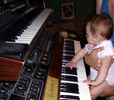 Little Evie lays down some chops on the Prophet 5!