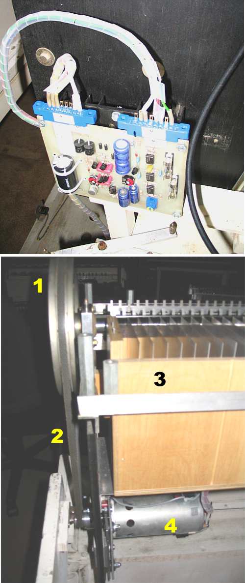 Mellotron SMS-2 motor controller and main tape driving mechanism