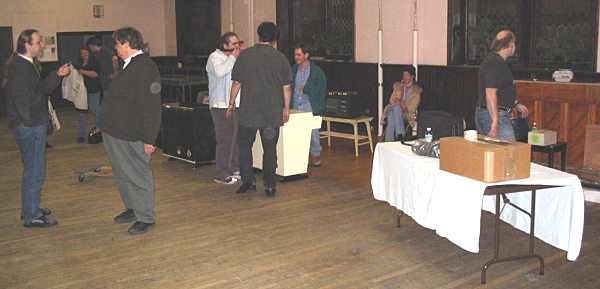 Packing up after the Mellotron Workshop at The Gatherings - December 11, 2004
